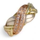 8BWN-WB Ladies 18K Gold w/ Diamonds 