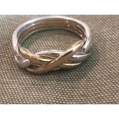 4WB Men's 14K Yellow Gold and Sterling Silver 